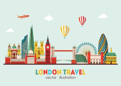 Londen Horizon abstract. Vector illustratie - stock vector