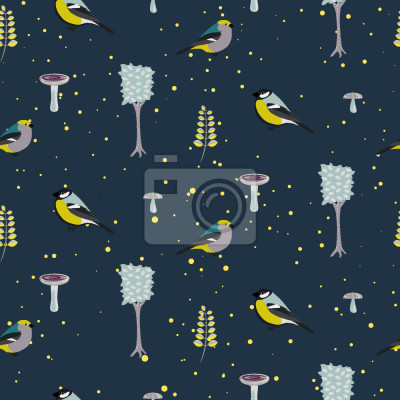 Behang Magisch bos 's nachts