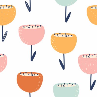 Behang Magische bloemen