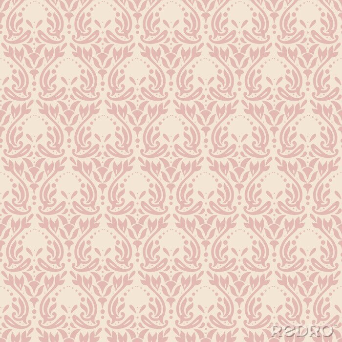 Behang Maison de fleurs. Barok naadloos patroon # 6