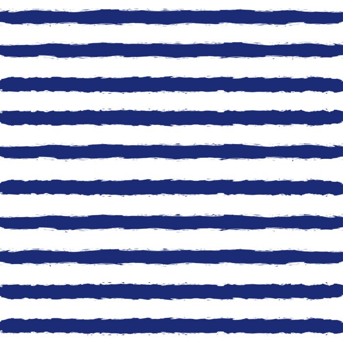 Behang Marineblauw en wit gestreepte achtergrond