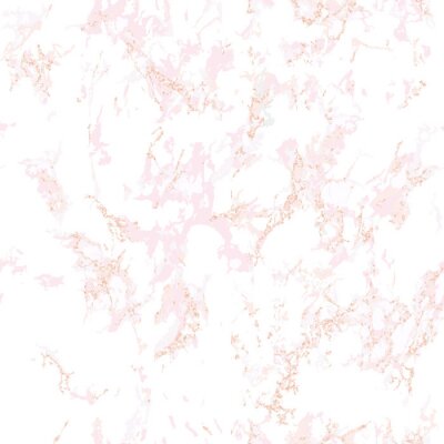 Behang Marmer in glamourstijl - roségoud