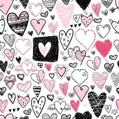 Behang Meisjesharten