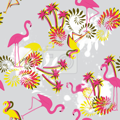 Behang Miami Pink Flamingo