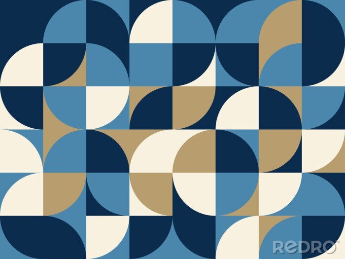 Behang Mid-Century Abstract Vector Pattern Design