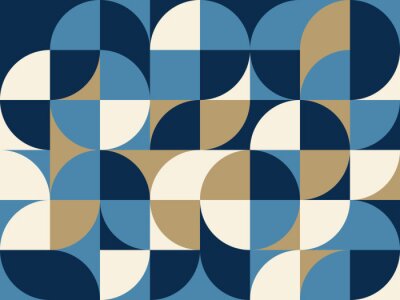 Behang Mid-Century Abstract Vector Pattern Design