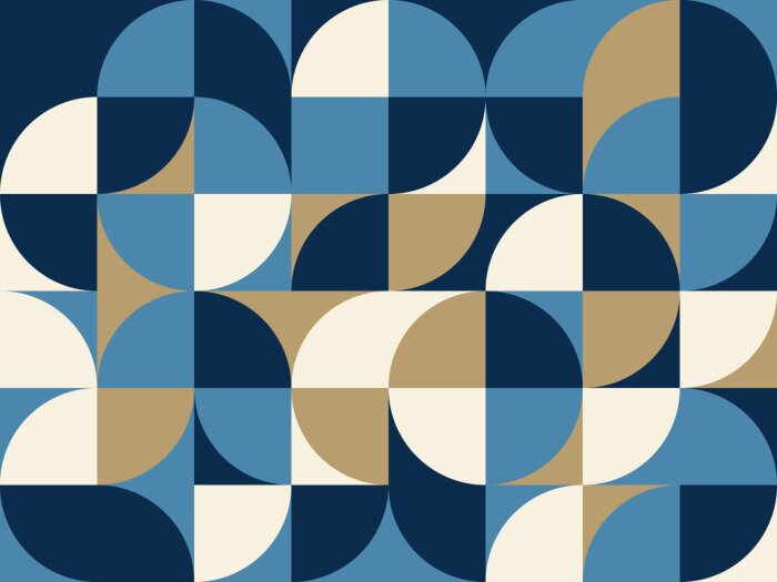 Behang Mid-Century Abstract Vector Pattern Design