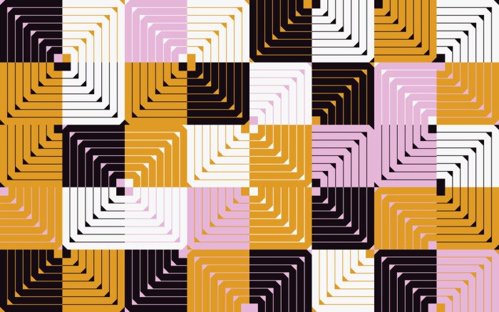 Behang Mid-Century Abstract Vector Pattern Design