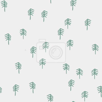 Behang Minimalistisch bospatroon