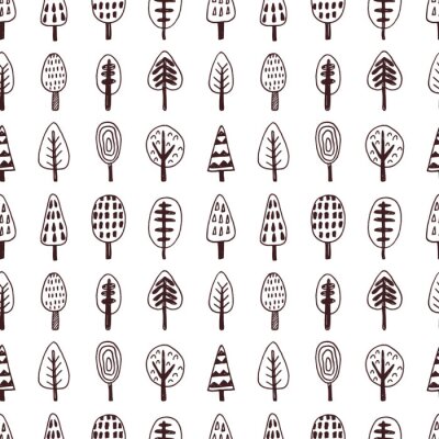 Behang Minimalistisch bospatroon