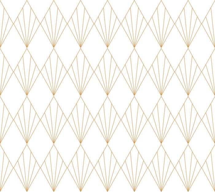 Behang Minimalistisch dessin in geometrische vorm