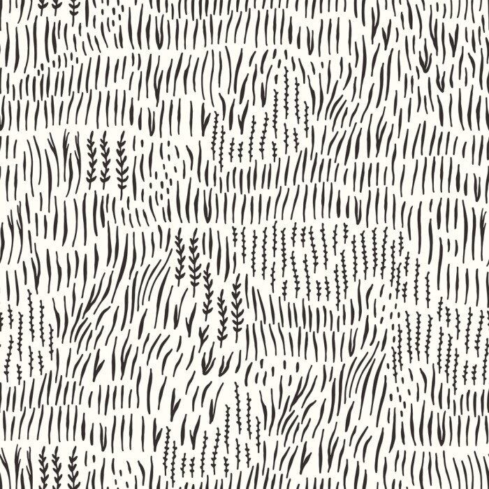 Behang Minimalistisch gras en kruid