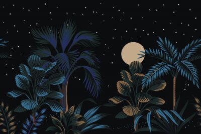 Minimalistische jungle 's nachts