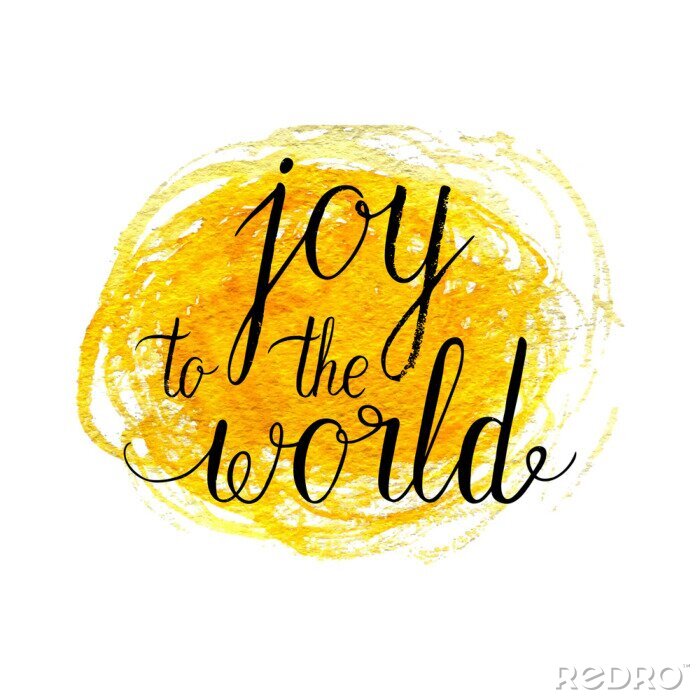 Behang Minimalistische letters over vreugde