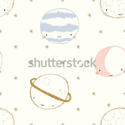 Behang Minimalistische planeten