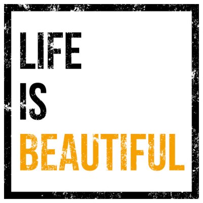 Minimalistische typografische zin