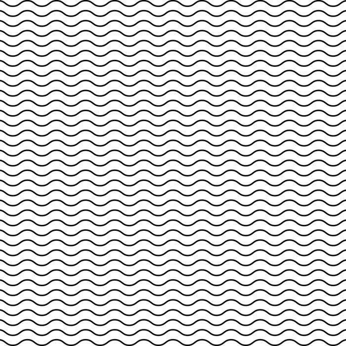 Behang Minimalistische zwart-witte golven