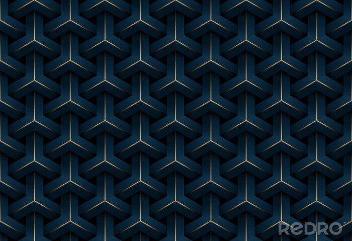 Behang Modern geometrisch patroon 3D