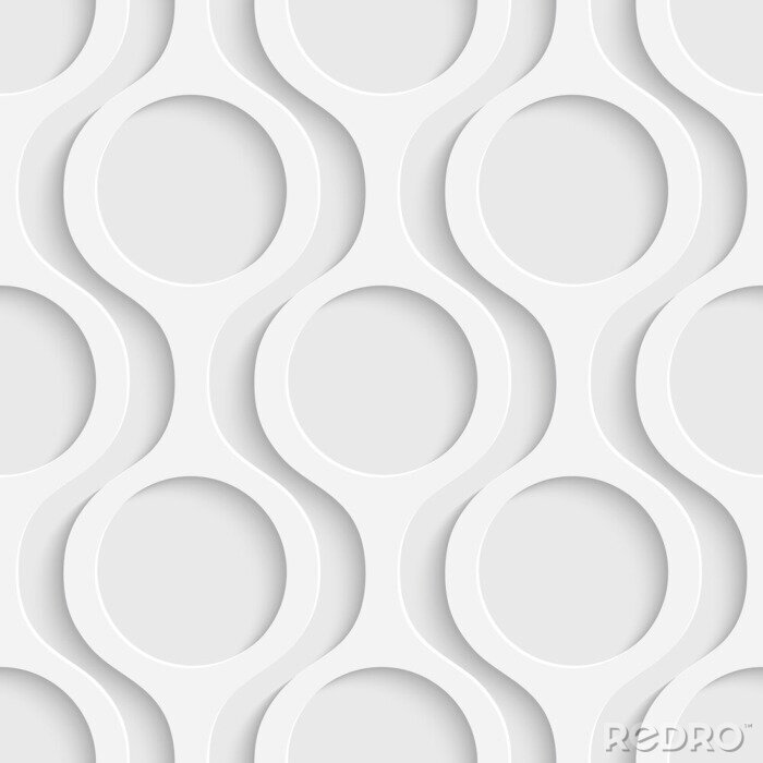 Behang Modern geometrisch patroon met cirkels