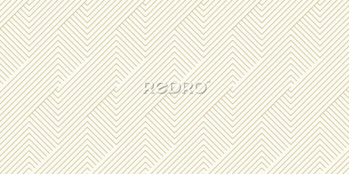 Behang Modern ornament met lijnen