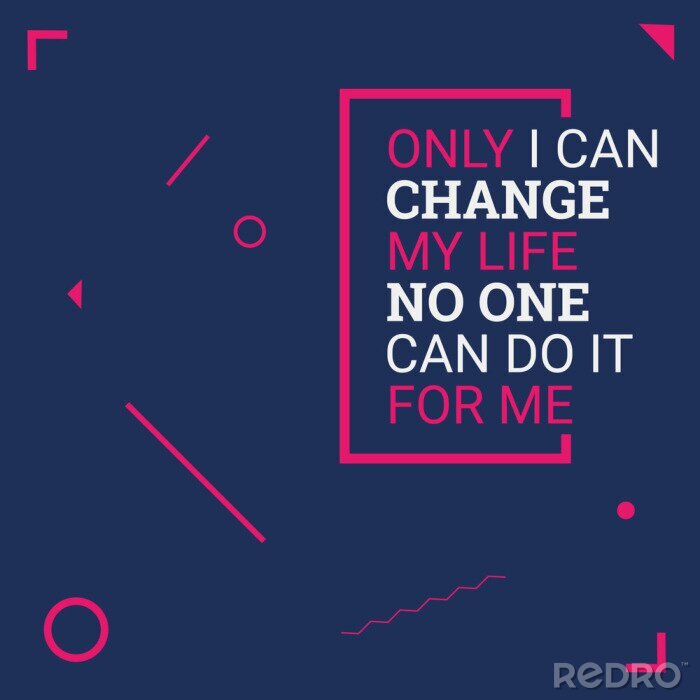 Behang Moderne graphics met een typografische zin