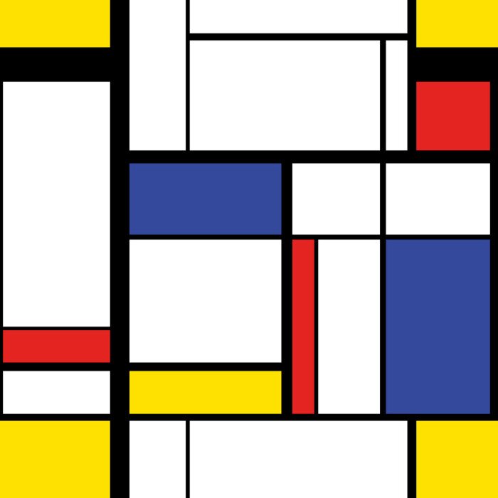 Behang Moderne schilderkunst in mondrian stijl, naadloos patroon