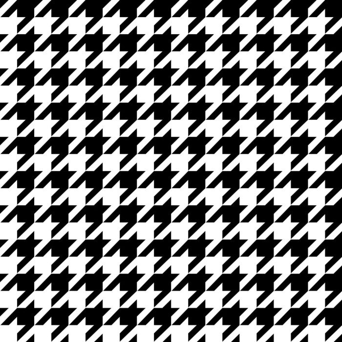Behang Modieus naadloos patroon hundstuth zwart en wit textiel