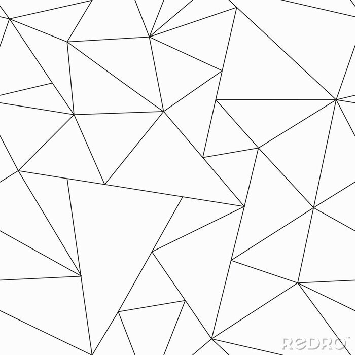 Behang monochrome triangle seamless pattern