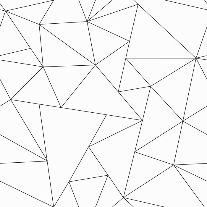 Behang Monochrome triangle seamless pattern