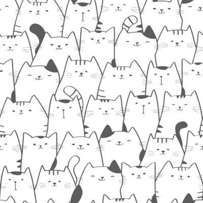 Monochroom kattenpatroon