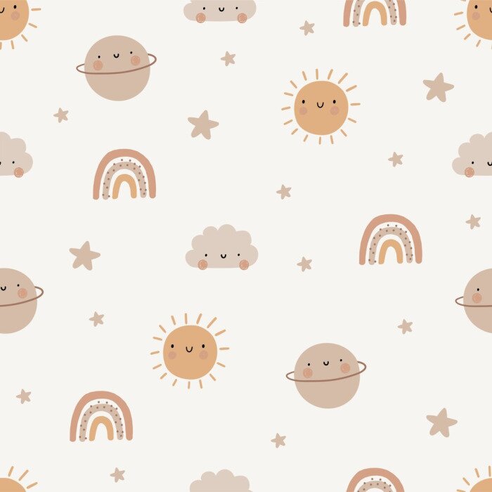 Behang Mooie planeten en zonnen