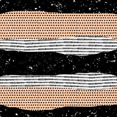 Behang Motief met gedessineerde strepen