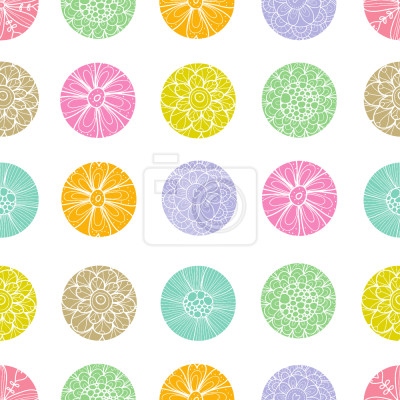 Behang Motief met grote versierde stippen