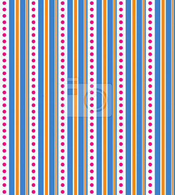 Behang Motief met verticale strepen en stippen