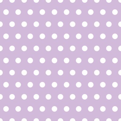 Behang Motief met witte stippen op een paarse achtergrond