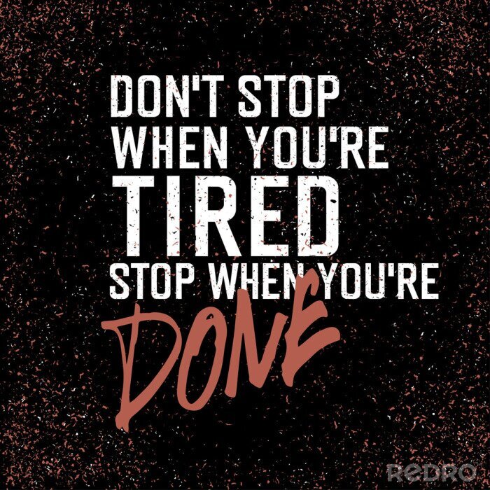 Behang Motiverende slogan in industriële esthetiek