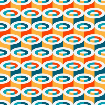 Behang Multicolor geometric cylindrical seamless pattern