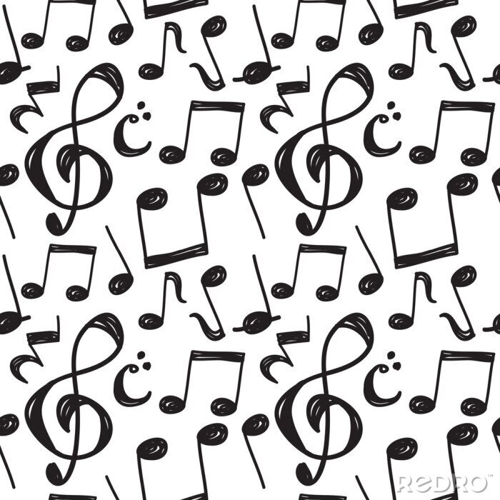 Behang Muziek noot achtergrond