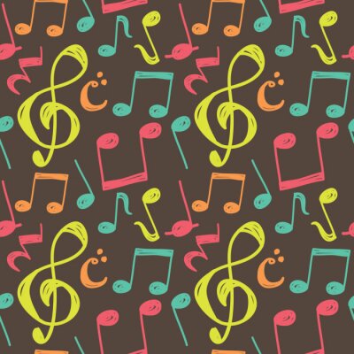 Behang muziek noot achtergrond
