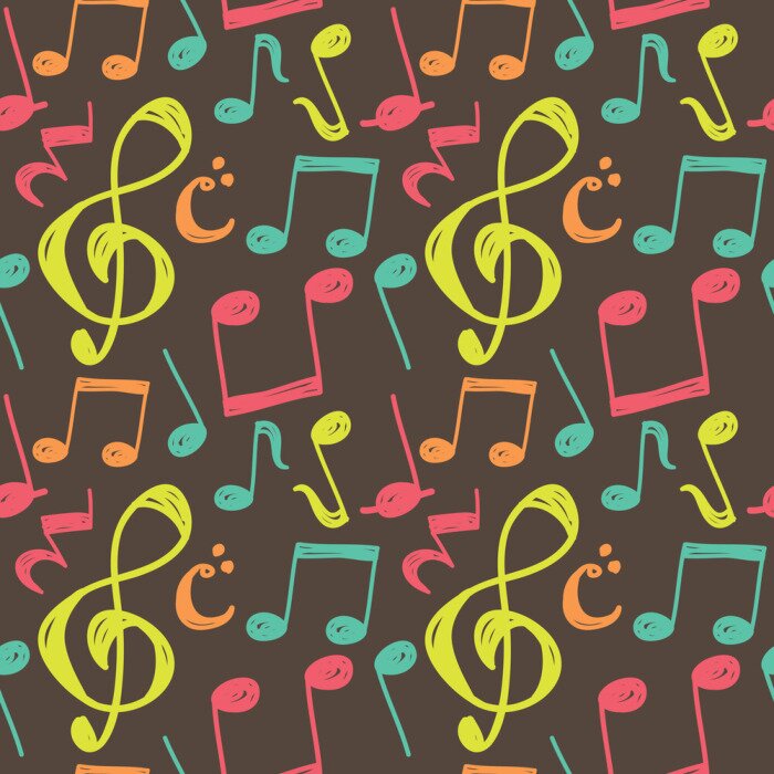 Behang muziek noot achtergrond