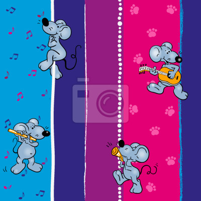 Behang Muzikale muizen