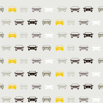 Behang Naadloos patroon met auto's voor uw ontwerp