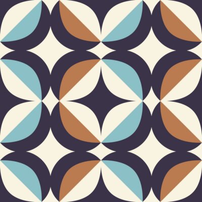 naadloos retro patroon in Skandinavische stijl met geometrische elementen