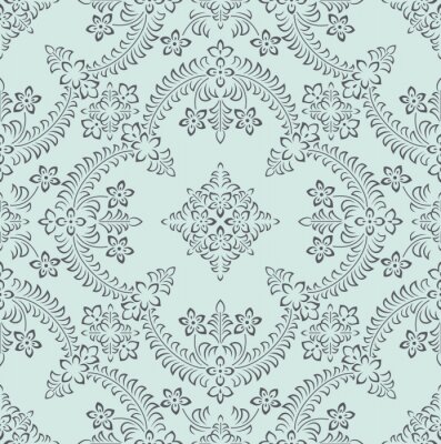 Behang Naadloos rijk Indisch bloemenbehang