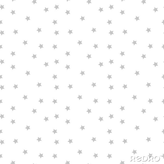 Behang Naadloos vectorpatroon met gekleurde sterren op witte achtergrond.