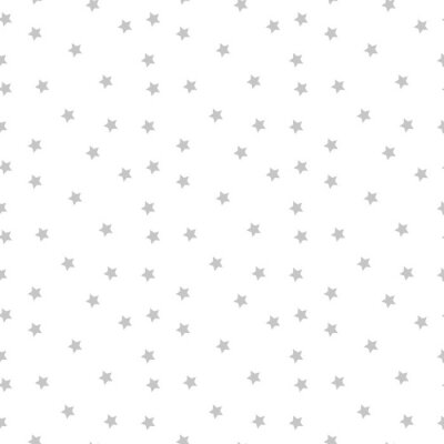 Behang Naadloos vectorpatroon met gekleurde sterren op witte achtergrond.