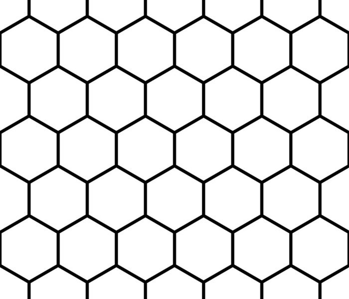 Behang Naadloos zwart-wit patroon, achtergrond met achthoek vormen.