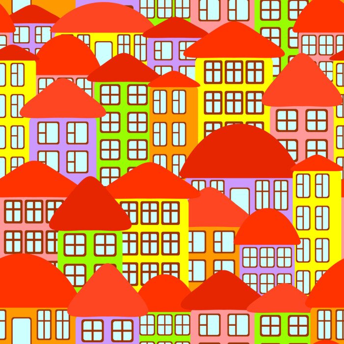 Behang Naadloze achtergrond van de stad.