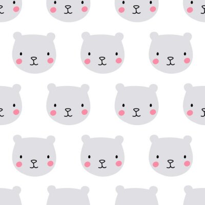 Behang naadloze beer patroon
