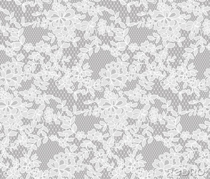 Behang naadloze bloemenkantpatroon, vectorillustratie